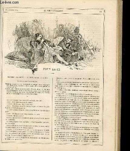La Vie Parisienne 3e Année - N° 46 - Petit Lever, Gustave Z - Le Monde Du Bois De Boulogne (1) - Chignons Nouveaux - Un Souvenir De L'exposition, Un Meuble De M. Levy