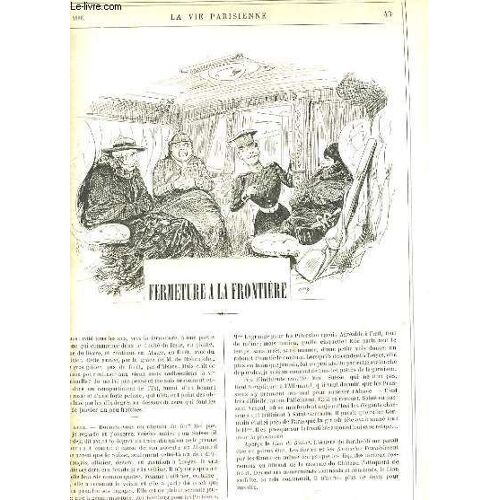 La Vie Parisienne 26e Année - N° 4 - Fermeture De La Frontiere De Riquet. - Toilettes De Rendez-Vous - Le Monde Diplomate, Iii. L'ambassade De Mecklembourg