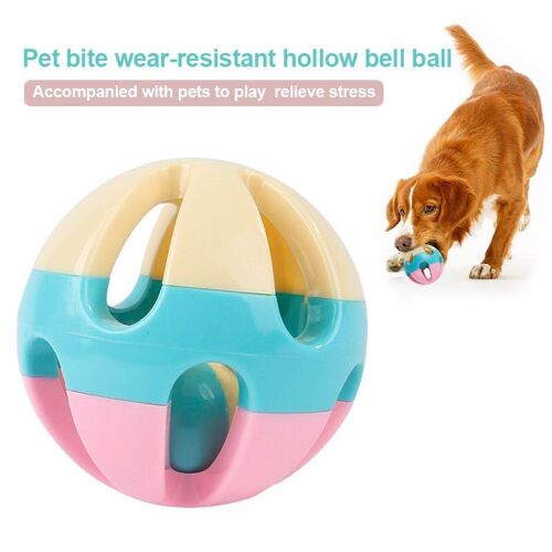 Xue Boule À Anneaux En Forme De Chat Animal Domestique Chien Chiot Jingle Cloche Rouleau Rond Va Jouer Jouet À Mâcher Fe28