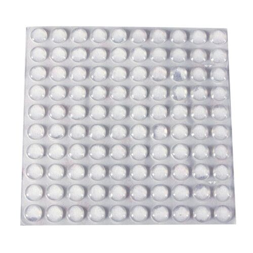 Xue 100 Pièces Auto-Adhésif Caoutchouc Pieds Clair Demi-Cercle Pare-Chocs Porte Tampon Tampons Joints-