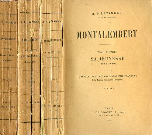 Montalembert En 3 Tomes