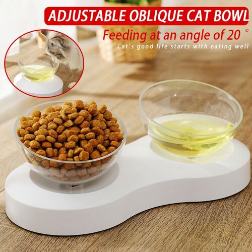 Xue Bols En Forme De Chien De Chat Eau De Nourriture 0 20 Degrés Inclinable Mangeoire Pour Animal Domestique Support Antidérapant