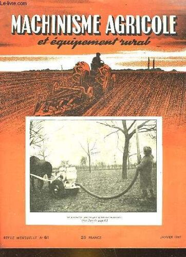 Machinisme Agricole Et Equipement Rural - N°61