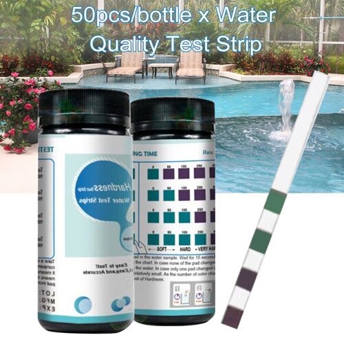 Xue 50 Pièces Test De Qualité De L'eau Potable Bande L'eau Du Robinet Qualité Épreuves Pour L'eau De Piscine Aquarium Test Ph