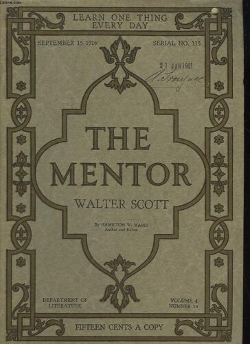 The Mentor - Serial N°115 - Volume 4 - N°15 - Walter Scott