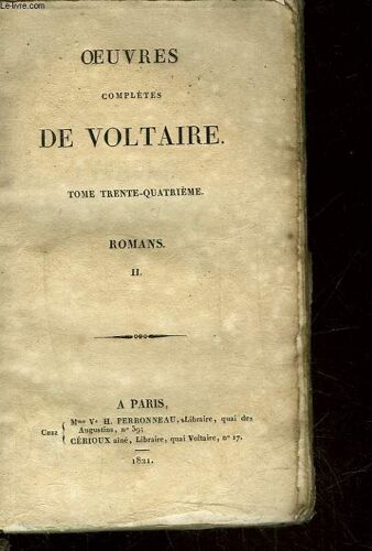 Oeuvres De Voltaire - Tome 34 - Romans 2