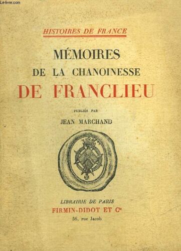 Memoires D Ela Chanoinesse De Franclieu