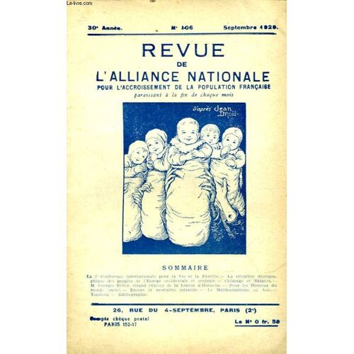 Revue De L'alliance Nationale - 30° Annee - N°206