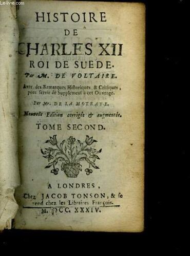 Histoire De Charles 12 - Roi De Suede - Tome 2