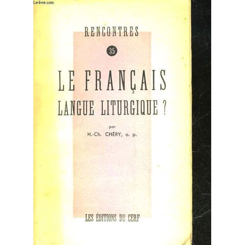 Le Francais Langue Liturgique