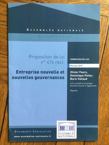Entreprise Nouvelle Et Nouvelles Gouvernances