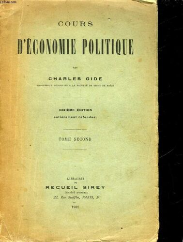 Cours D'economie Politique - Tome Second