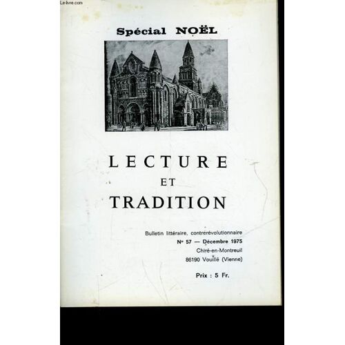 Lecture Et Tradition - N°57