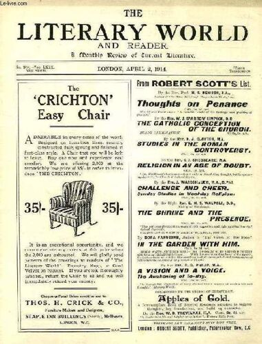 The Literary World And Reader, A Monthly Review Of Current Literature, Vol. Lxxx, N° 1950, April 1914