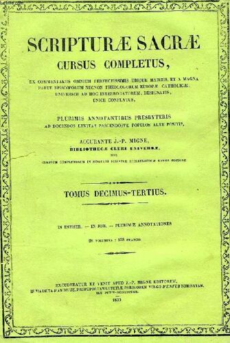 Scripturae Sacrae Cursus Completus, Tomus Decimus-Tertius (Xiii)