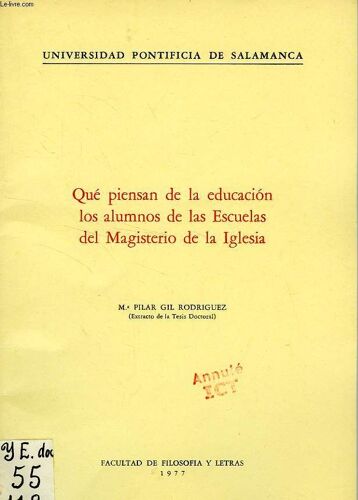 Que Piensan De La Educacion Los Alumnos De Las Escuelas Del Magisterio De La Iglesia