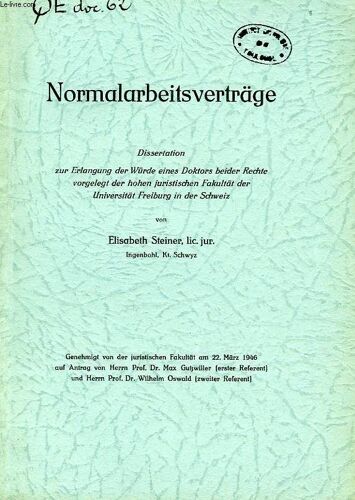 Normalarbeitsvertrage(Dissertation)