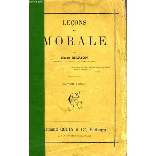 Lecons De Morale