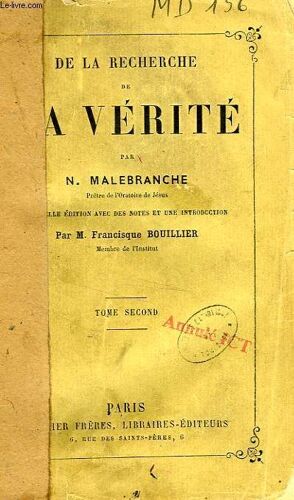 De La Recherche De La Verite, Tome Ii