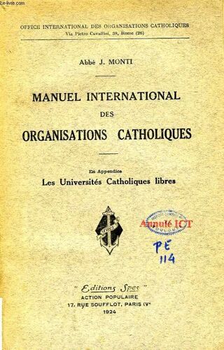 Manuel International Des Organisations Catholiques