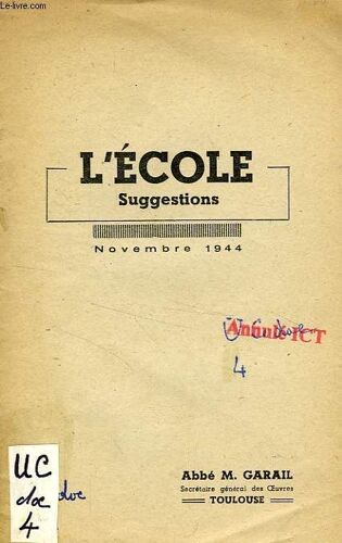 L'ecole, Suggestions