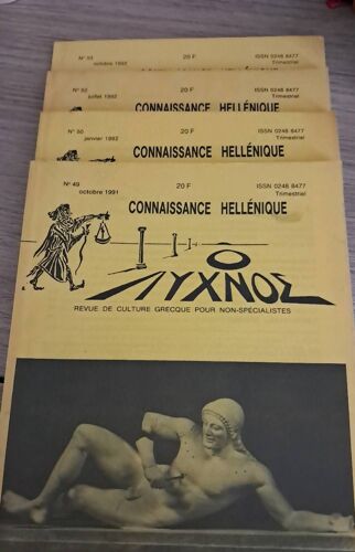 Revues" Connaissance Hellenique " , Volume 49 / 50 / 52 / 53
