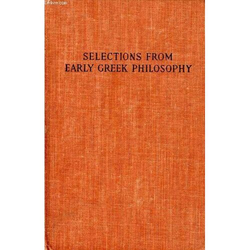 Selections From Early Greek Philosophy