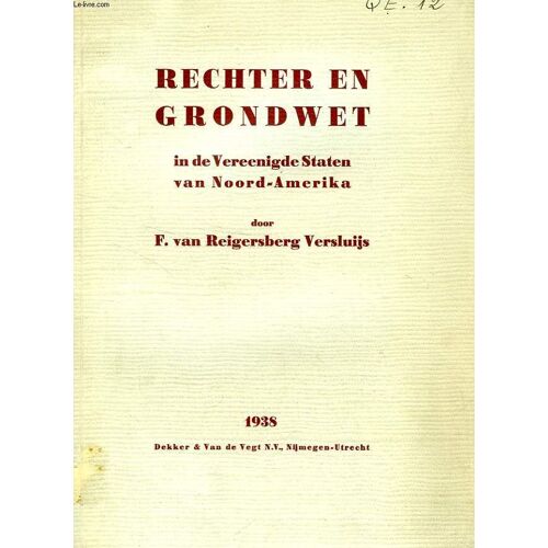 Rechter En Grondwet In De Vereenigde Staten Van Noord-Amerika