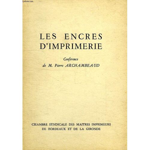 Les Encres D'imprimerie