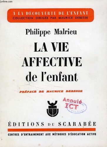 La Vie Affective De L'enfant