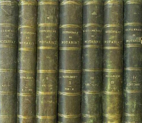 Dictionnaire Du Notariat, 13 Tomes (18 Volumes)