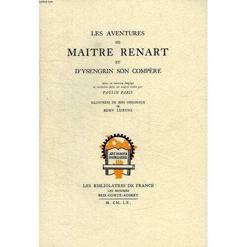 Les Aventures De Maitre Renart Et D'ysengrin Son Compere