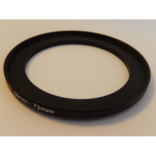 vhbw Bague d'adaptation de filtre Step-Up de 58 mm vers 72 mm pour objectif d'appareil photo - Adaptateur, métal, noir