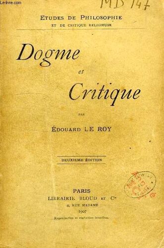 Dogme Et Critique