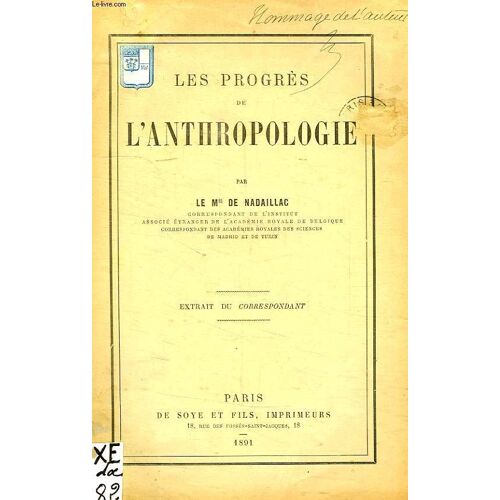 Les Progres De L'anthropologie