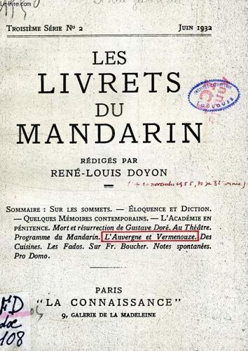 Les Livrets Du Mandarin (Photocopie)