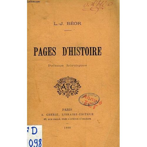 Pages D'histoire, Poemes Heroiques