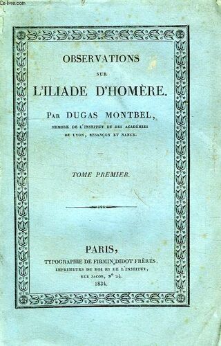 Observations Sur L'iliade D'homere, Tome I