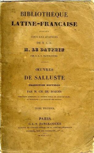 Oeuvres De Salluste, Tome I