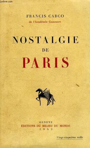 Nostalgie De Paris