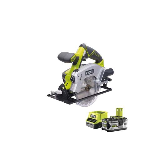 Pack RYOBI Scie circulaire 18V One+ diamètre 150 mm RWSL1801M - 1 batterie 5.0Ah - 1 chargeur rapide 2.0Ah RC18120-150