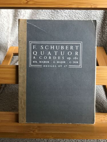 Schubert Quatuor À Cordes Sol Majeur Op. 161 Partition Poche Éd. Heugel P.H. 141