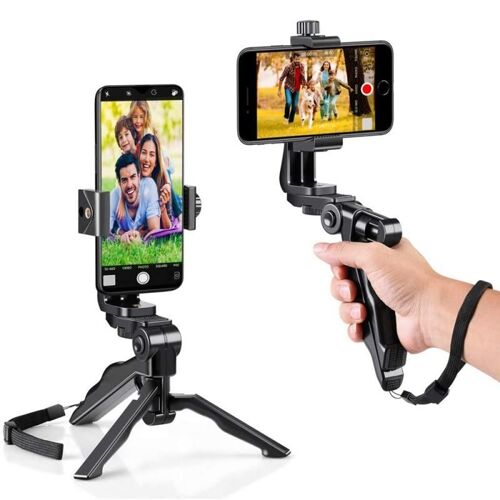 Trépied Portable multi usages et support de Rotation à 360 degrés, pour Iphone Samsung Xiaomi Huawei téléphones, accessoire de tournage de radiodiffusion