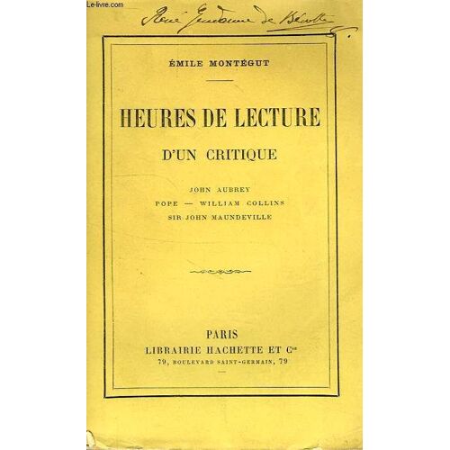 Heures De Lecture D'un Critique
