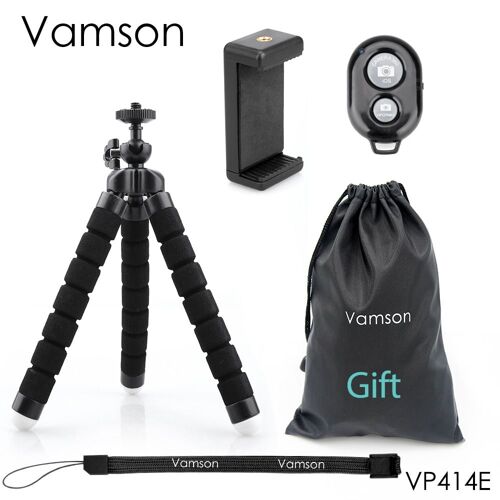 VP414E - Vamson Mini Trépied Pour Téléphone Caméra Jambe Flexible Pour Iphone Pour Xiaomi Pour Samsung Gorillapod Trépied Poulpe