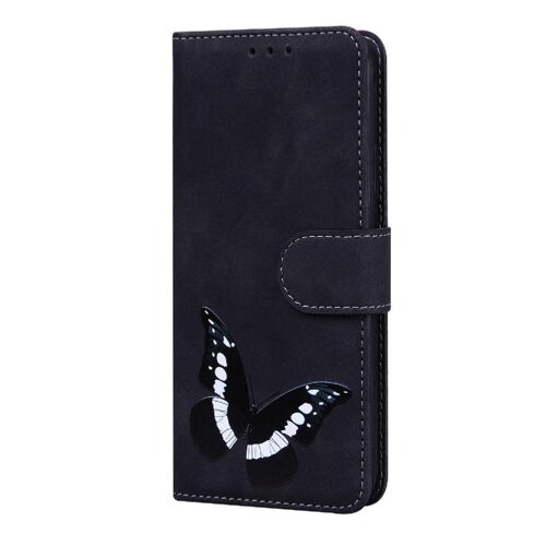Flip Étui Pour Oneplus Nord Ce4 Lite 5g Couverture Flip Folio Fentes Pour Cartes Couleur Imprimée Papillon Portefeuille - Noir