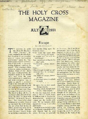 The Holy Cross Magazine, July 1931