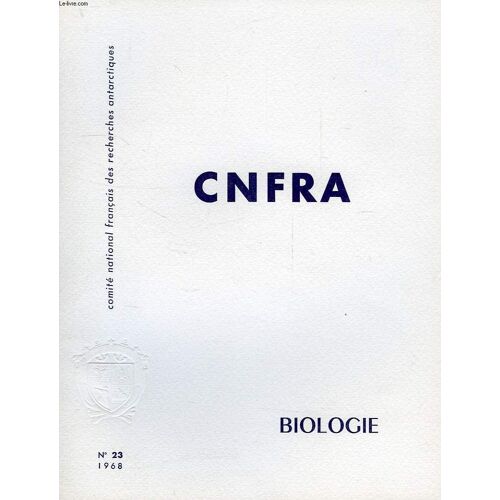 Cnfra, N° 23, 1968, Biologie