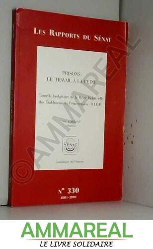Rapport D'information Sur La Mission De Contrôle Sur Le Compte De Commerce 904-11 De La Régie Industrielle Des Établisements Pénitencières,
