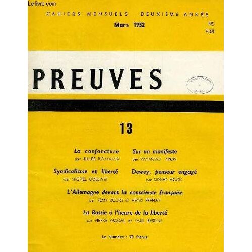 Preuves, N° 13, Mars 1952